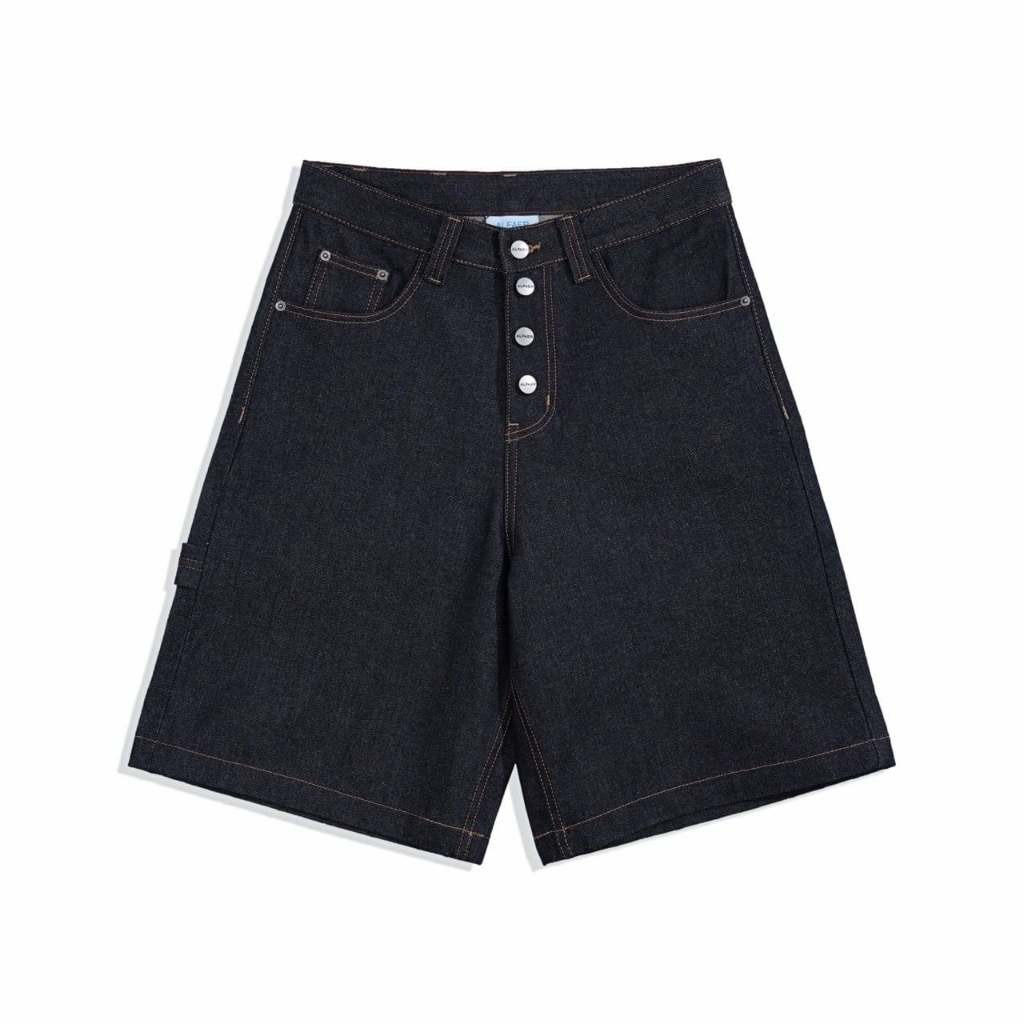 QUẦN "ALFAER" RAW DENIM JORTS - INDIGO