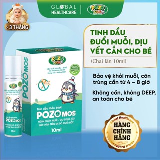 Pozo Kids - Lăn đuổi muỗi, côn trùng PozoMos dịu vết ngứa, làm mờ vết thâm trên da cho bé (C/10ml)