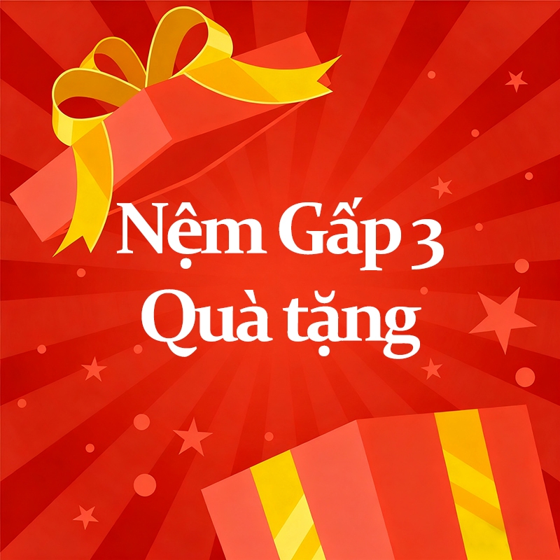 LUMOO Nệm Bông Ép Gấp 3 - Nệm gấp gọn Quà tặng