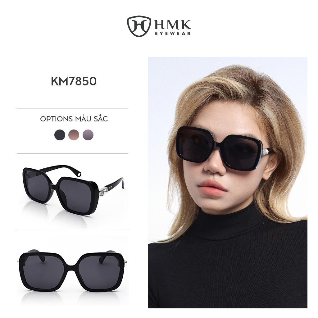 Kính Mát Chống Tia UV HMK Eyewear Thời Trang Nam Nữ  Bảo Vệ Mắt Toàn Diện - KM7850