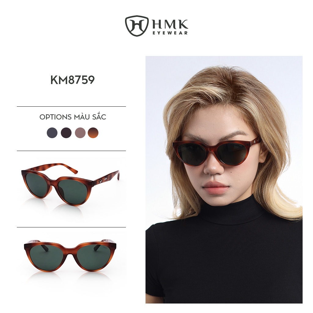 Kính Mát Phân Cực HMK Eyewear Dáng Mắt Mèo Thời Trang Chống Tia UV Bảo Vệ Mắt Toàn Diện - KM8759
