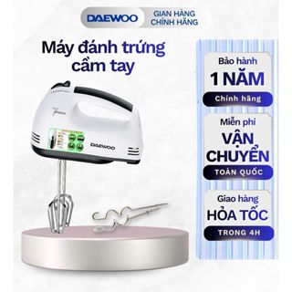 Máy đánh trứng cầm tay Daewoo DWHM-318 điều khiển 7 tốc độ, bền bỉ, tiện dụng, bảo hành 12 tháng