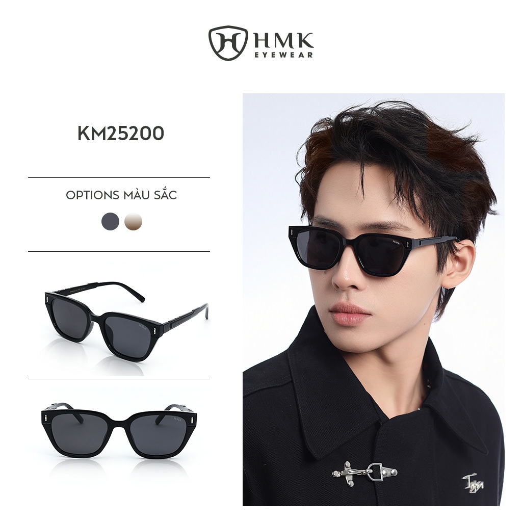 Kính Mát Thời Trang HMK Eyewear Gọng To, Mắt Mèo Vuông Nam Nữ Tròng Phân Cực Chống Tia UV - KM25200