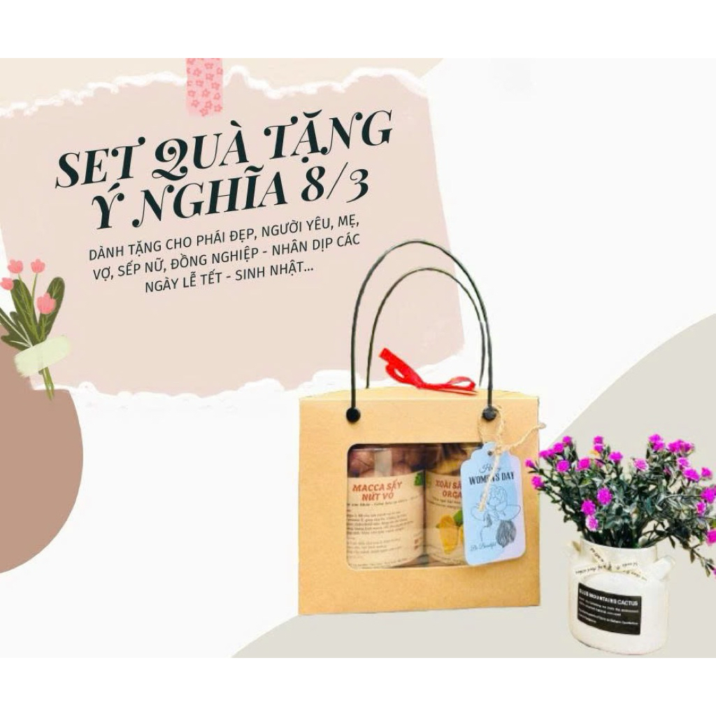 Set hạt dinh dưỡng trái cây quà tặng ,giỏ quà tặng ý nghĩa các dịp lễ (kèm thiệp) Quà tặng nhân viên, bạn bè