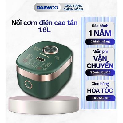 Nồi cơm điện cao tần 16 chế độ nấu 1.8L Daewoo công suất 1200w DWRC-G411IH