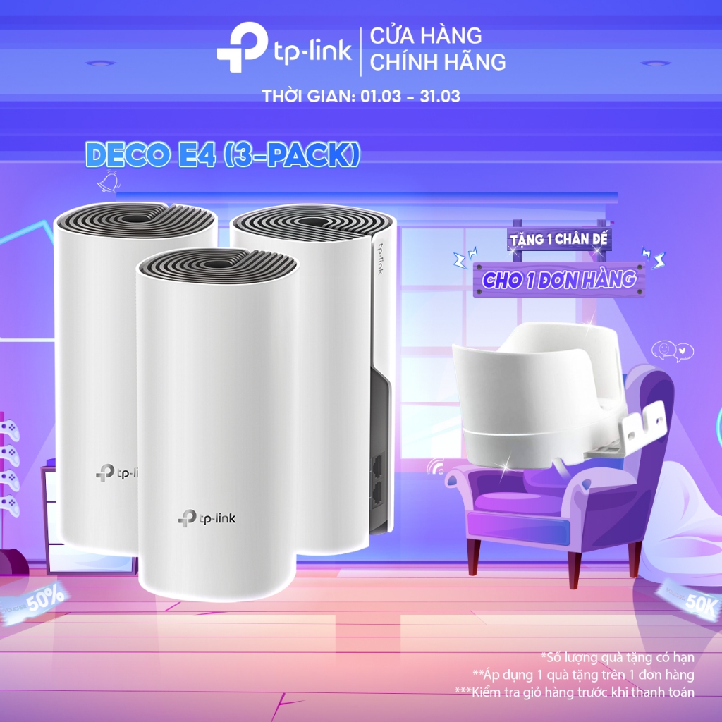 [Tốc Độ 1.9Gbps - Phủ sóng rộng] Hệ thống Wifi Mesh TP-Link Deco E4/M4/M5/S7/X10 - Chính Hãng TP-Link