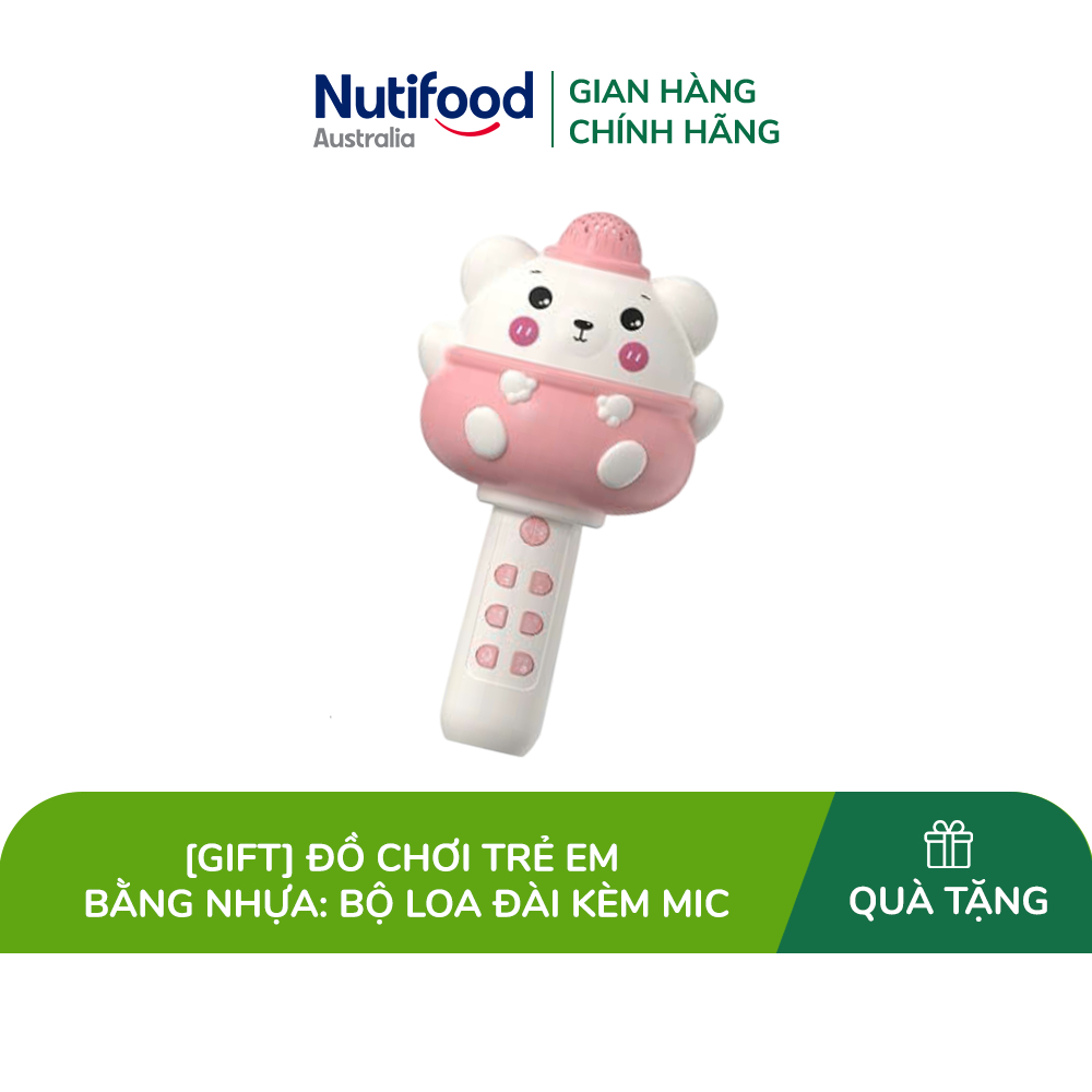 [Gift] Đồ chơi trẻ em bằng nhựa: bộ loa đài kèm mic