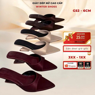Giày cao gót WINTER SHOES2 (G52- đế xuồng bản satin ) cao 6cm xin xắn thời Trang hót 2025