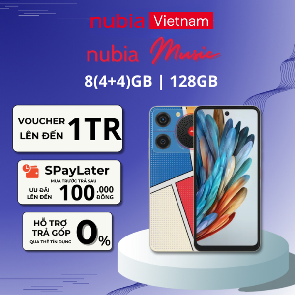Điện thoại Nubia Music NFC 8(4+4)/128GB | 6.6" HD+ 90Hz - Hàng chính hãng