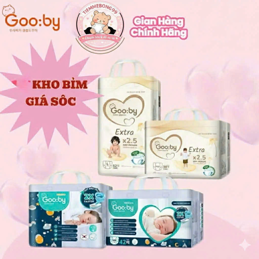 Tã Dán/Quần Gooby Extra/Premium – Chống Trào 12h đủ size NB/S/M/L/XL/XXL/XXXL