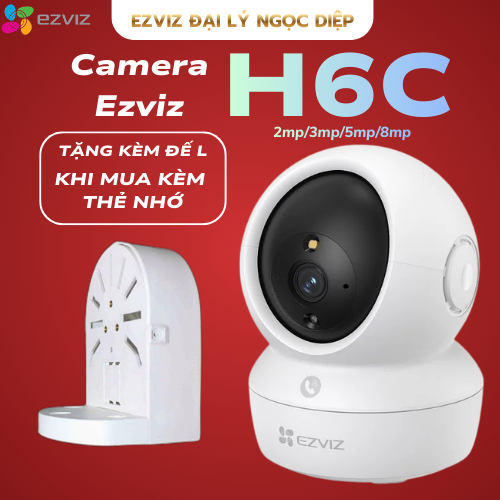 Camera Ezviz H6C Pro 2K-3K, nút Call gọi điện 1 chạm, xem đêm CÓ MÀU sắc nét, Bảo hành chính hãng 2 năm