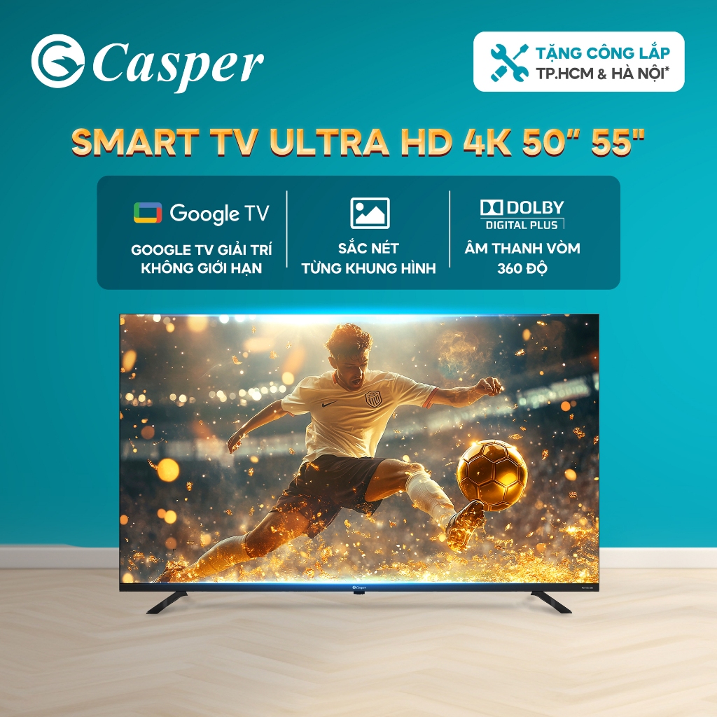 Smart Tivi Casper Ultra HD 4K 50inch / 55 inch - D50UGC620 / D50UGC620 - Chính hãng