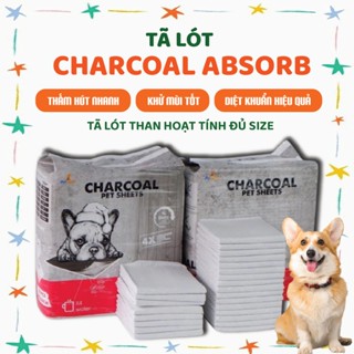 Miếng lót vệ sinh cho chó than hoạt tính bịch 100 miếng CHARCOAL đủ size, thấm hút, khử mùi tốt