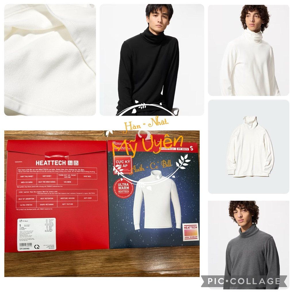 [ Không đổi trả] Heattech Ultra Warm áo thun giữ nhiệt cổ cao Uni qlo Nam dòng ấm nhất