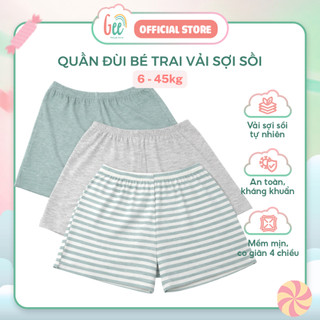 Quần đùi bé trai Gee vải gỗ sồi modal mềm mại, thấm hút mồ hôi, điều hòa thân nhiệt, thoải mái