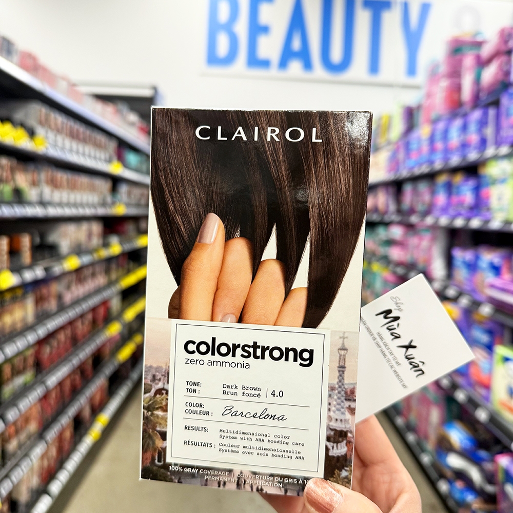[HÀNG MỸ] [NHIỀU MÀU] Nhuộm tóc phủ bạc Clairol ColorStrong Zero Ammonia