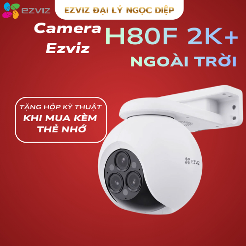 Camera Ezviz H80f (Zoom 12X) 2K+ Ngoài Trời 3 Ống Kính, Đầy đủ tính năng, Bảo hành 2 năm chính hãng