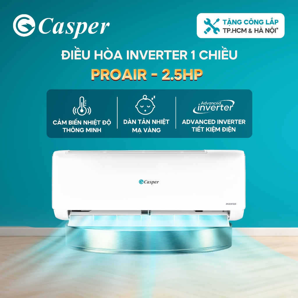 Máy lạnh/ Điều hòa Casper Inverter ProAir 1 chiều 2.5HP JC-24IU36/GC-24IS32/HC-24IA32/TC-24IS36 - Bả