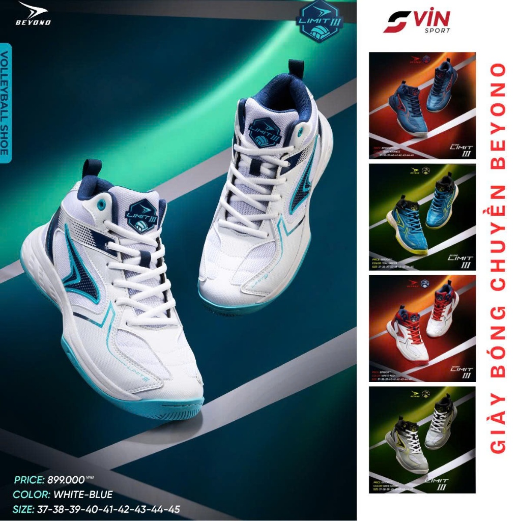 Giày Bóng Chuyền Beyono Limit Đủ Size, Đủ Màu, Form Dáng Hiện Đại