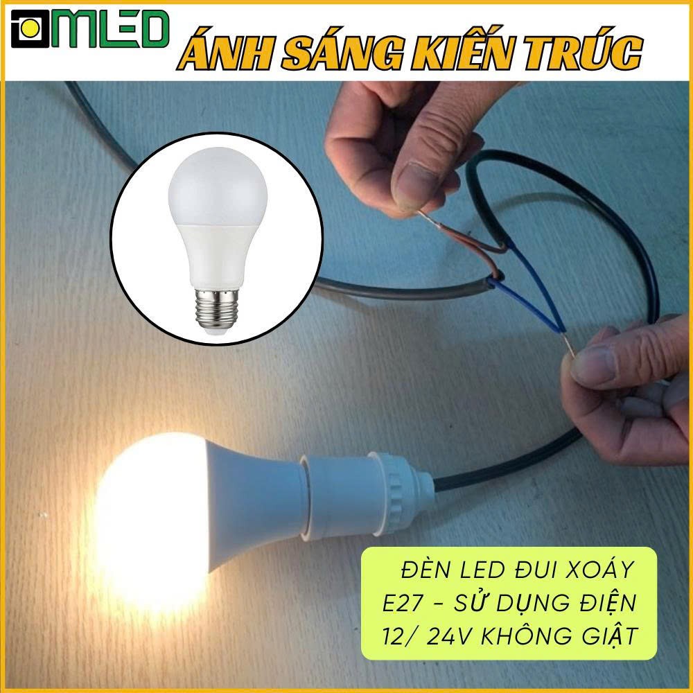 Bóng Led 12V - Đui Xoáy E27, Đèn Led DC 12V, 24V Ánh Sáng Vàng, Bóng Đèn Led AC DC 12V 24V