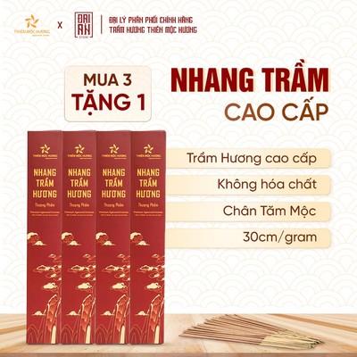Combo Nhang Trầm Hương Thiên Mộc Hương cao cấp - Loại 16 năm, Thơm sâu, Dễ Chịu, Thư Giãn