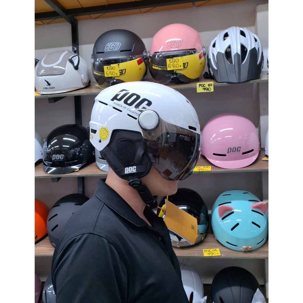 Nón Bảo Hiểm POC P10 Gắn Kính Ngắn