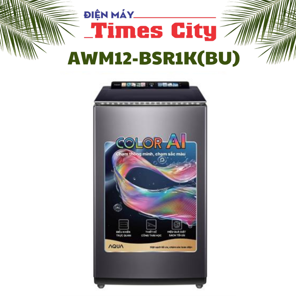 Máy giặt Aqua Inverter 12 kg AWM12-BSR1K(BU)