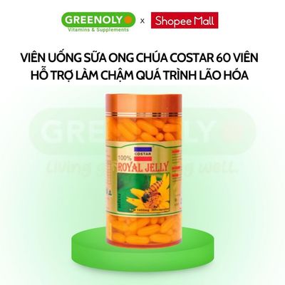 Sữa Ong Chúa Costar Royal Jelly 1450mg Hỗ Trợ Đẹp Da, Chống Lão Hoá 60 viên