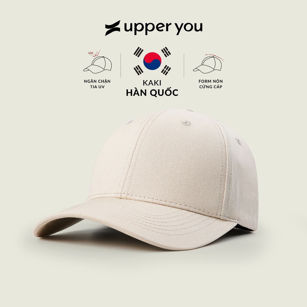 Nón Lưỡi Trai Màu Trơn UPPER YOU Kaki Hàn Quốc Form Dáng Chuẩn Thời Trang - NTR01