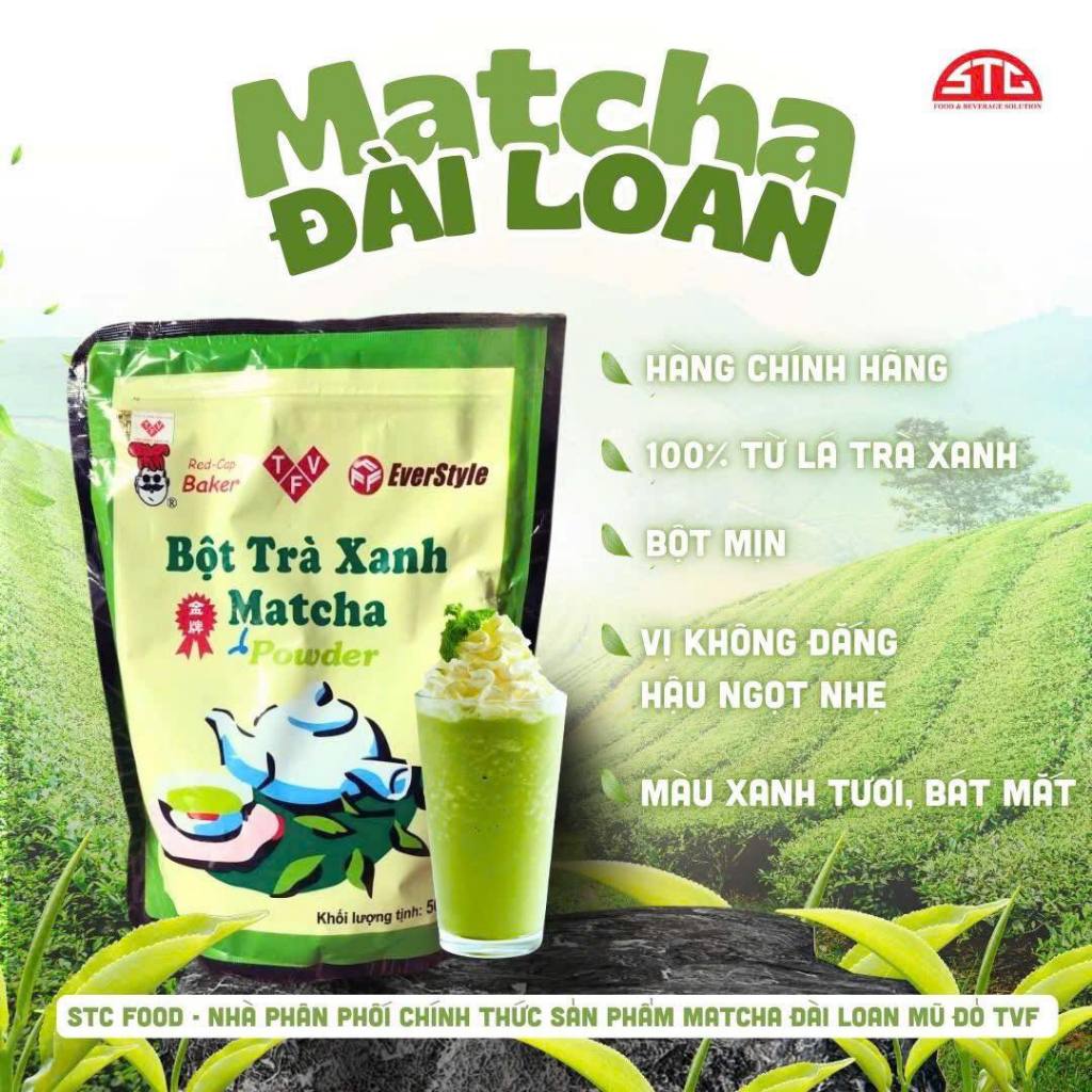 Bột Matcha Mũ Đỏ Đài Loan 500g - ( Hàng Chính Hãng )