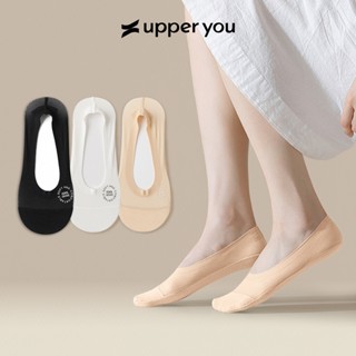 Tất Vớ Hài Nữ Dệt Lưới Có Đệm Silicon UPPER YOU Chống Tuột Gót Chân Chất Cotton Mềm Mịn Thoáng Khí - BSF1003