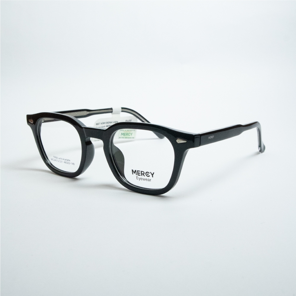 Gọng Kính Thời Trang MERCY Chính Hãng Chất Liệu Nhựa Acetate 24012 - Dáng Vuông Unisex