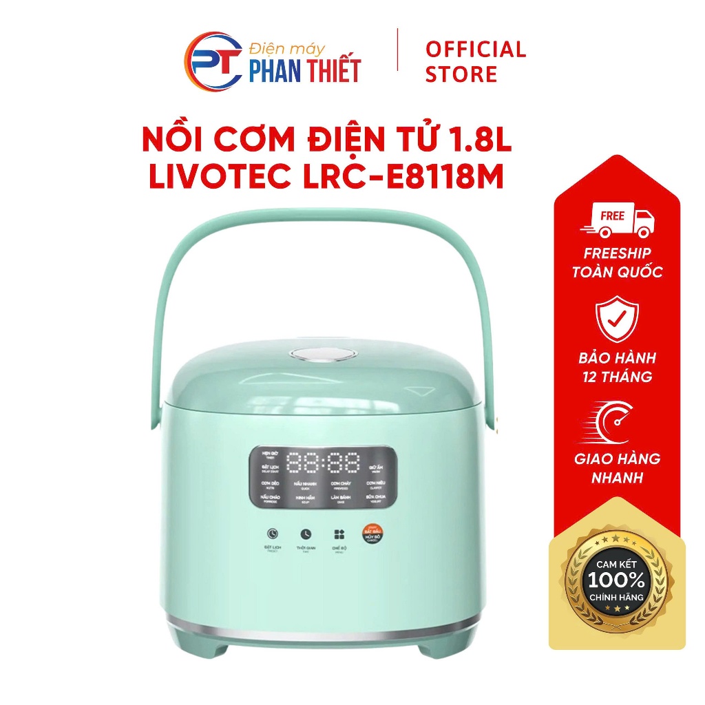 Nồi cơm điện tử Livotec LRC-E8118M