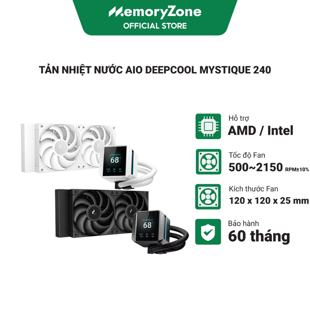 Tản nhiệt nước AIO Deepcool Mystique 240 (BLACK / WHITE)