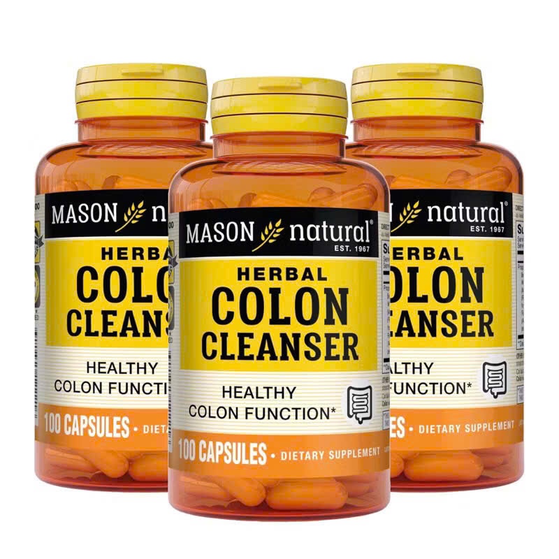 Viên Đại Tràng Colon Herbal Cleanser Mason Natural - Tăng Thải Độc 100v USA