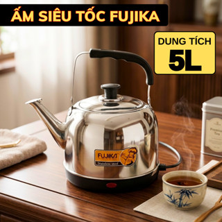 Ấm siêu tốc Fujika 5L, ấm đun nước tự ngắt khi sôi chất liệu inox chống rỉ an toàn sức khỏe gia đình