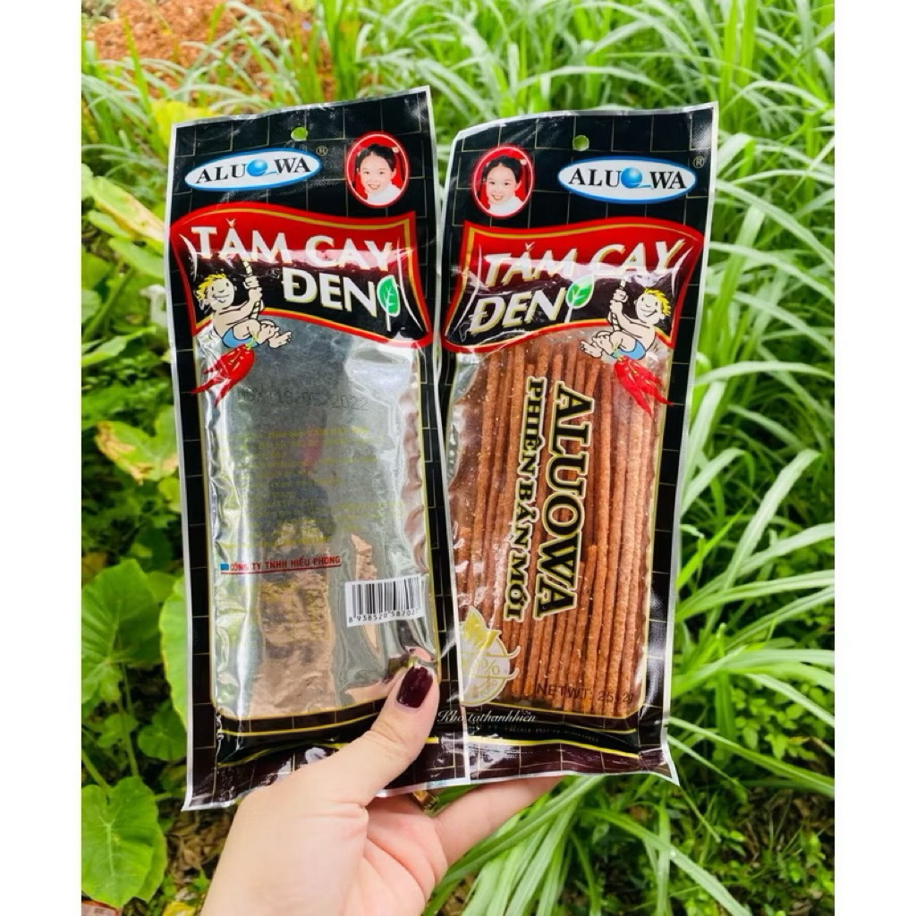 Tăm Cay Đen Aluowa Bịch 30 Gói, Ăn Vặt Cay Cay Cổng Trường