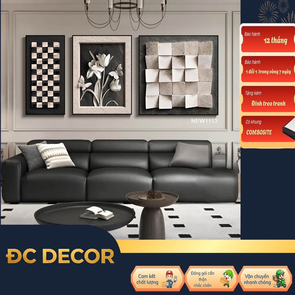 Bộ Tranh Canvas 3D Trang Trí Nhà Đẹp, Homestay Nhiều Màu tranh đẹp cho mọi nhà, tramh decor