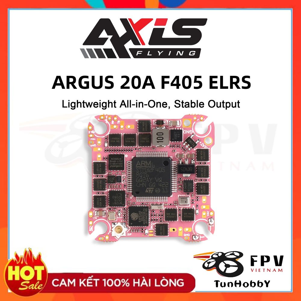 Mạch Axisflying ARGUS AIO 20A F405 Flight Controller ELRS