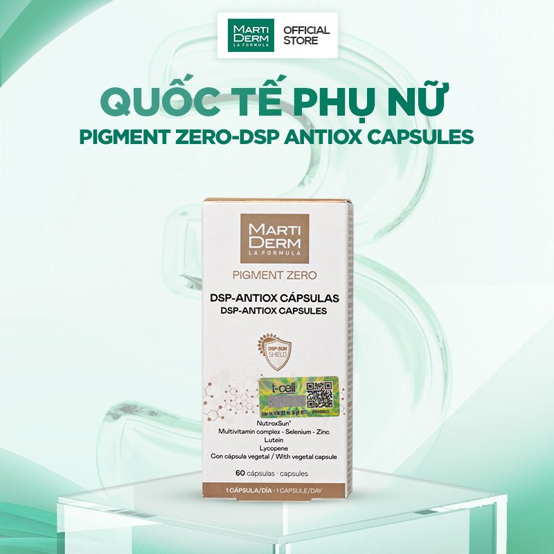 Martiderm - Viên Chống Nắng, Làm Sáng Da - MartiDerm Pigment Zero DSP Antiox Capsules (60 Viên)