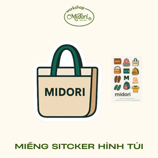 Sticker Dán Hình Túi Balo Ví Xách Áo Thun Trang Trí Nam Nữ Thương Hiệu M MIDORI