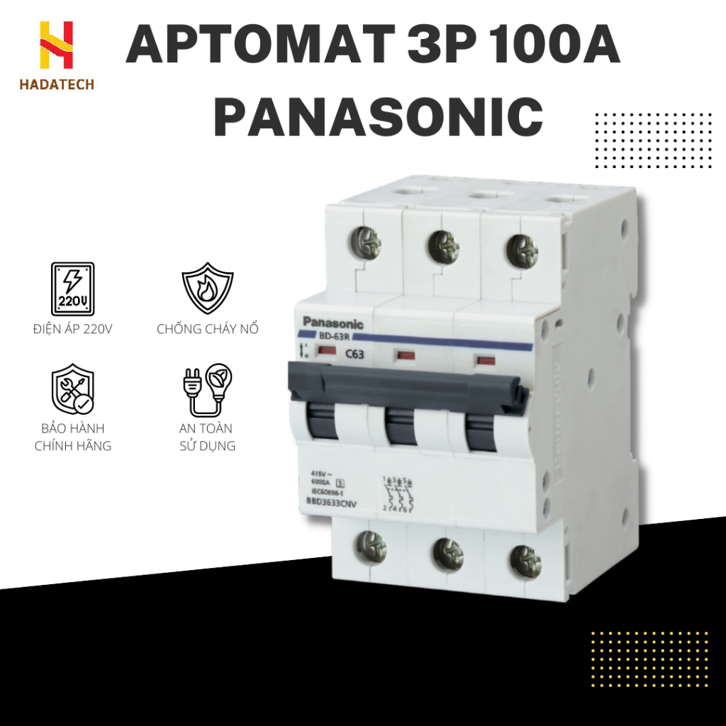 Panasonic-MCB 3P 32A 10kA