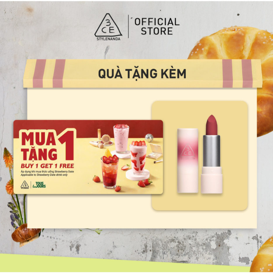 (GWP) 3CE Son Cashmere Mini & Voucher Tous Les Jours