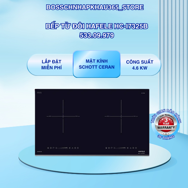Bếp Từ Đôi Hafele HC-I7325B 533.09.979 – Công Suất 4600W – Xuất Xứ Đức – Bossch365