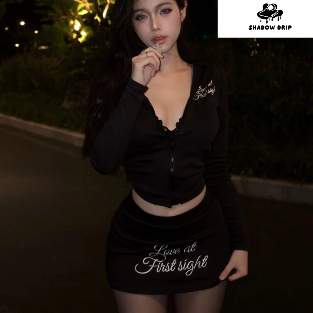 SET ÁO LEN BODY KHÓA ZIP KÈM CHÂN VÁY FFCLUB FIRST SIGHT MIX SHADOWDRIP