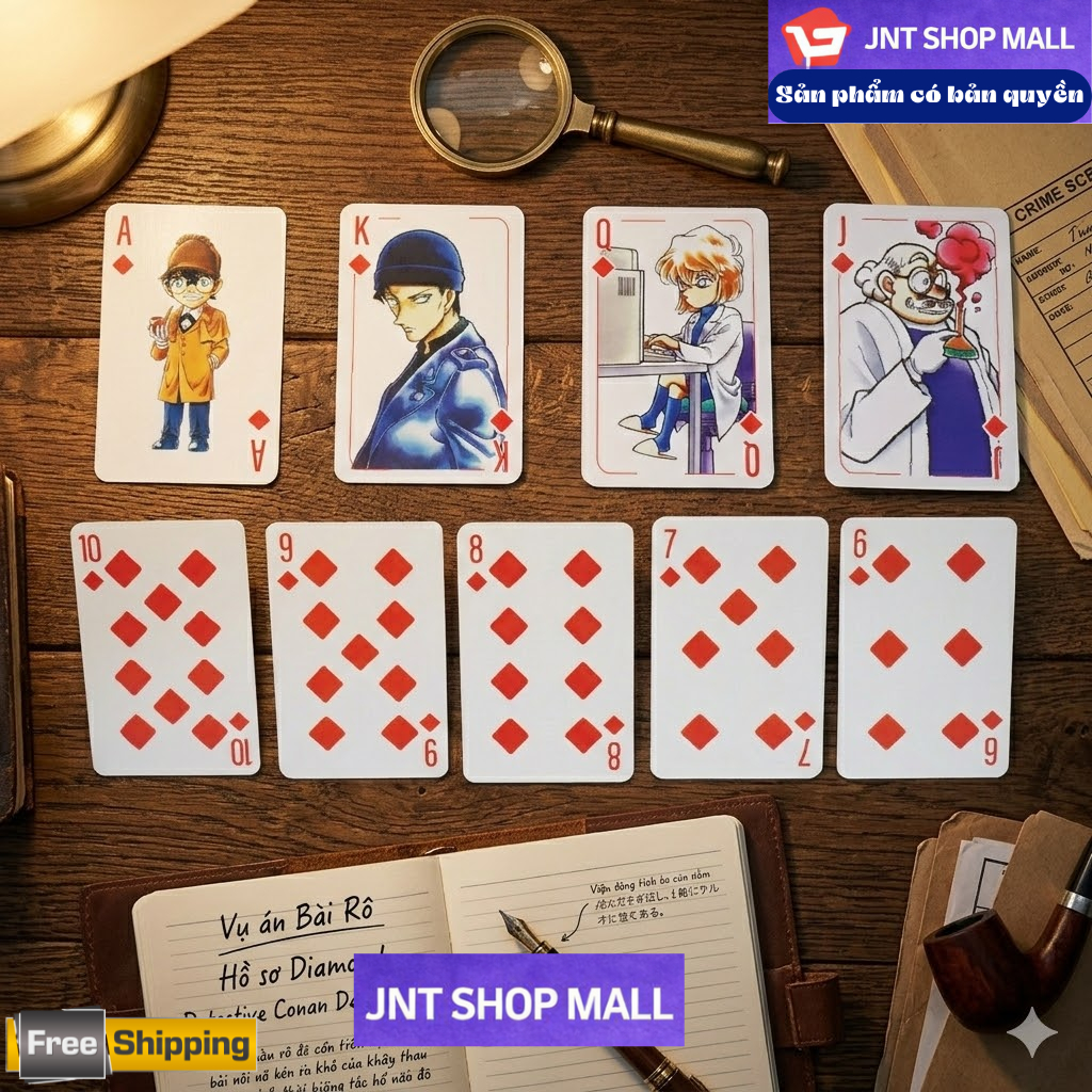 Bài Tây Conan Kỷ Niệm 30 Năm | Bộ Bài 52 Lá Nhân Vật Thám Tử Lừng Danh Conan | Sản Phẩm Chính Hãng