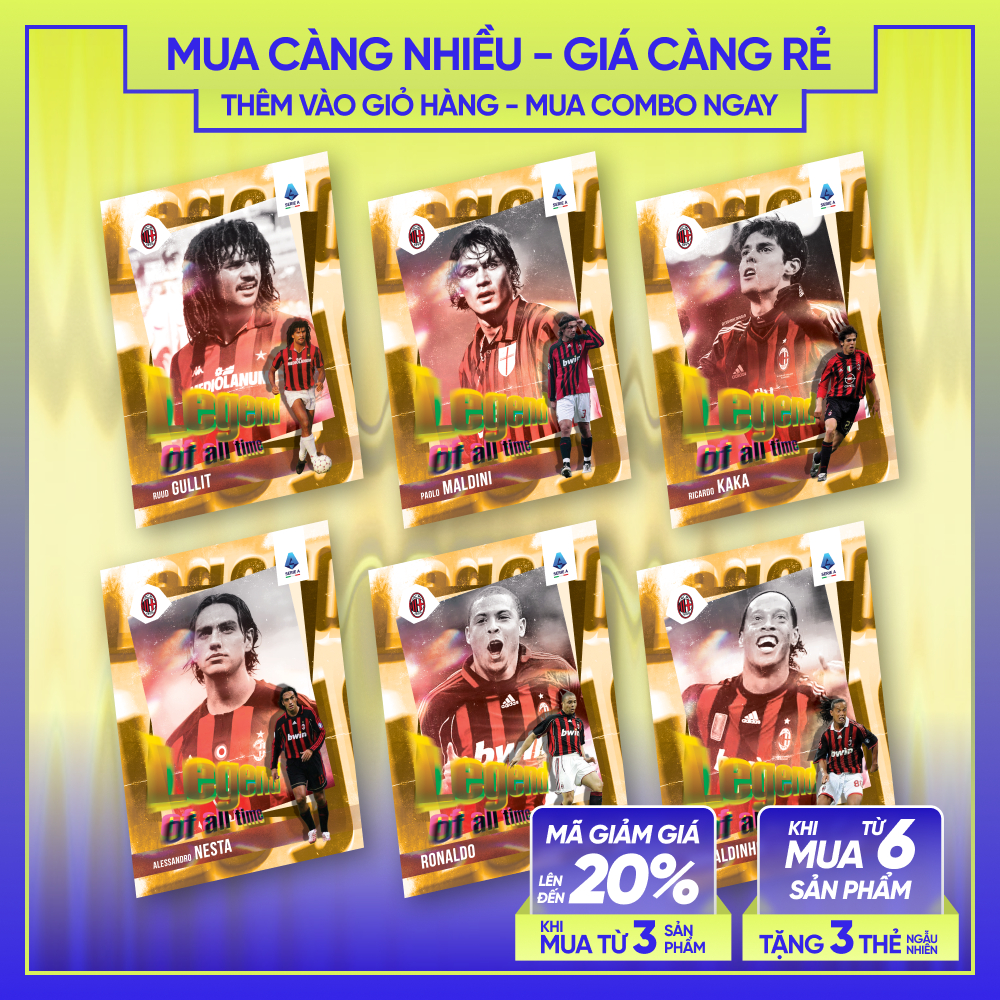 22-23 AC MILAN LEGEND OF ALL TIME | Thẻ cầu thủ bóng đá SKYLLECTA | Beckham Inzaghi Kaka Maldini Ron