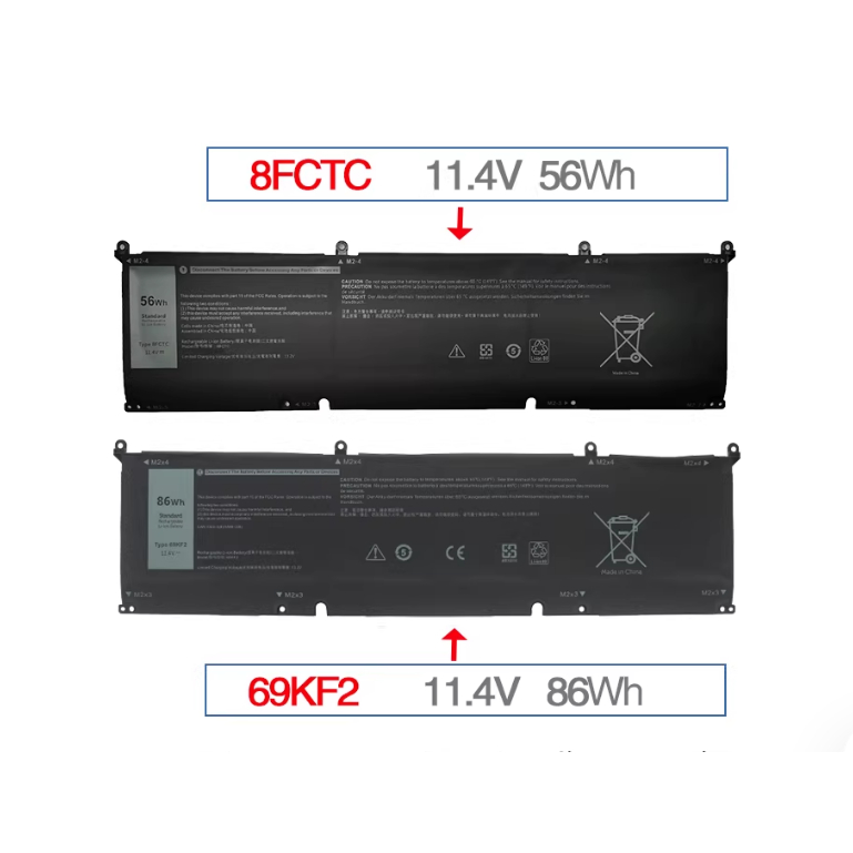 8FCTC cho Dell XPS 15 9500 9510 9520 G15 5511 5510 5515 Pin 69KF2