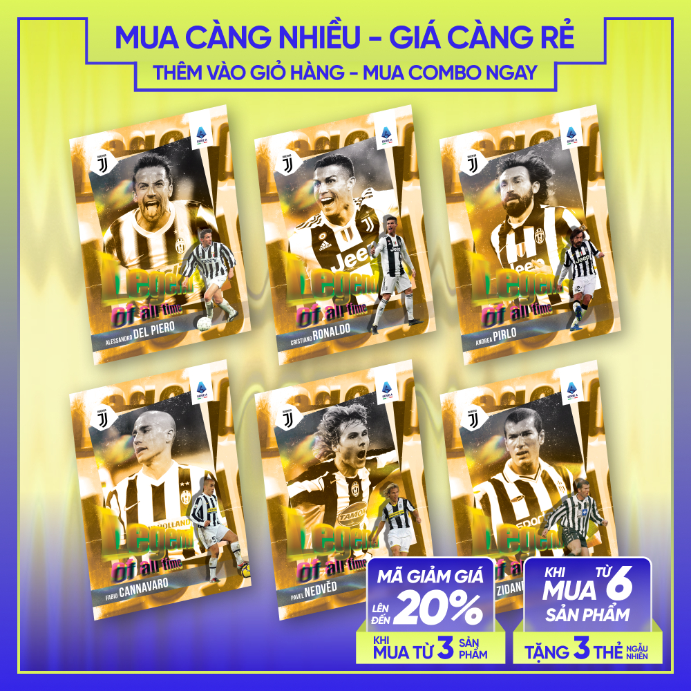 22-23 JUVENTUS LEGEND OF ALL TIME | Thẻ cầu thủ bóng đá SKYLLECTA | BUFFON PIRLO CR7 RONALDO ZIDANE 