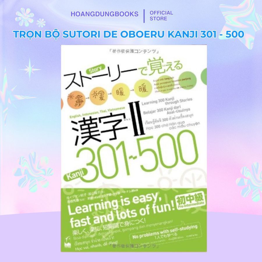 Sách Sutori de Oboeru Kanji Trọn Bộ 3 Quyển | Học Kanji Qua Câu Chuyện